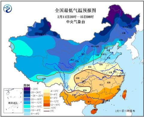 寒潮蓝色预警：东北及江南等局地降温幅度可达14℃