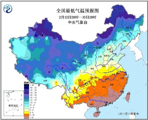 寒潮蓝色预警：东北及江南等局地降温幅度可达14℃