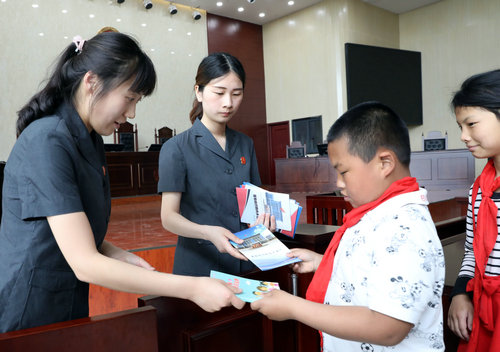 【河南供稿】南阳市内乡县小学生进内乡县法院学习法律