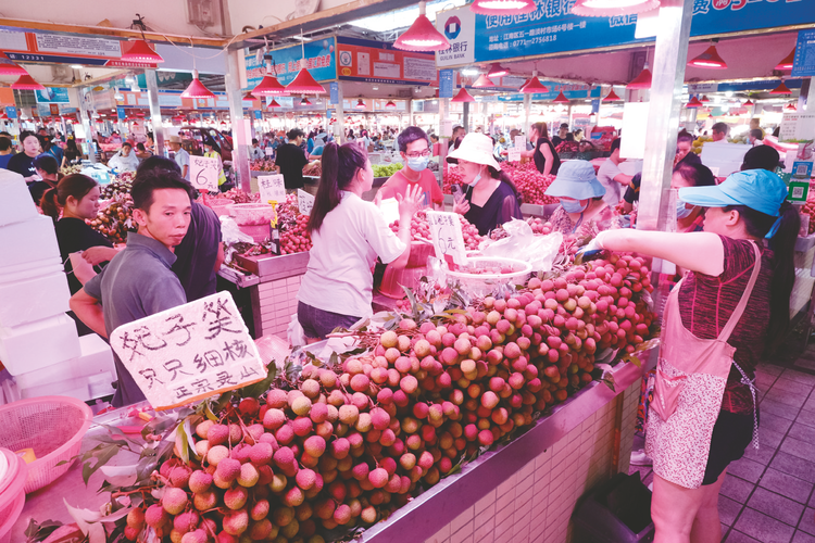 广西本地产水果大规模上市 荔枝西瓜占"C位"