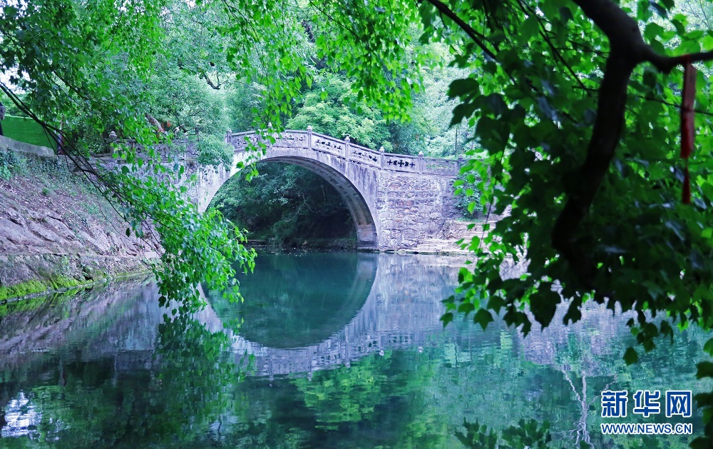 航拍湖北当阳玉泉寺