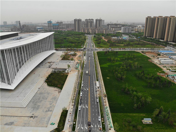 （原创）西安国际会展中心7条配套道路“五一”前全面打通