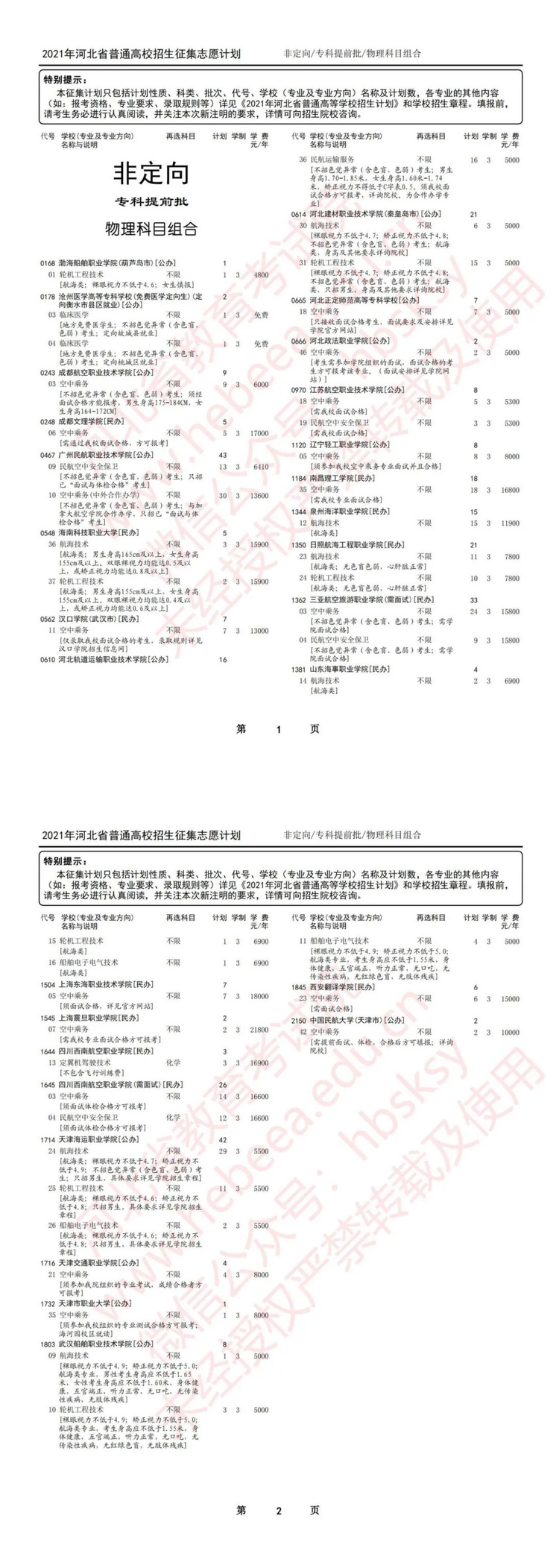 河北新闻本网原创  请输入关键字 2021年河北省高招专科提前批、对口专科批征集志愿计划公布