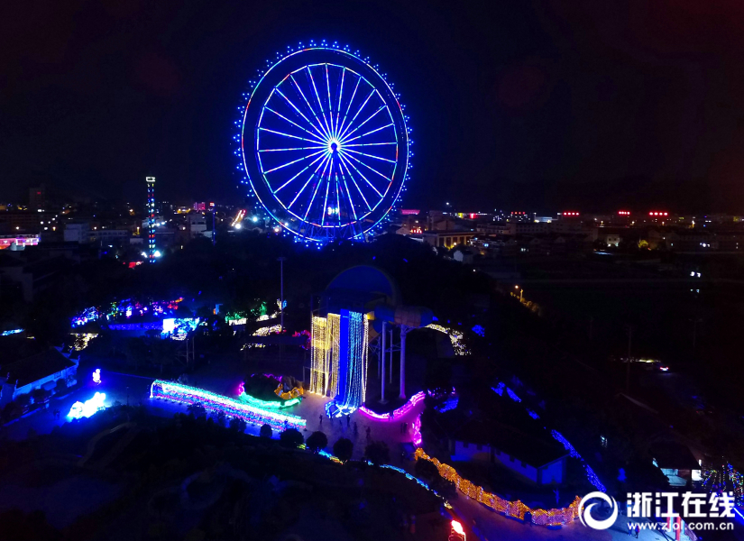 东阳：花园灯光节 编织夜空美