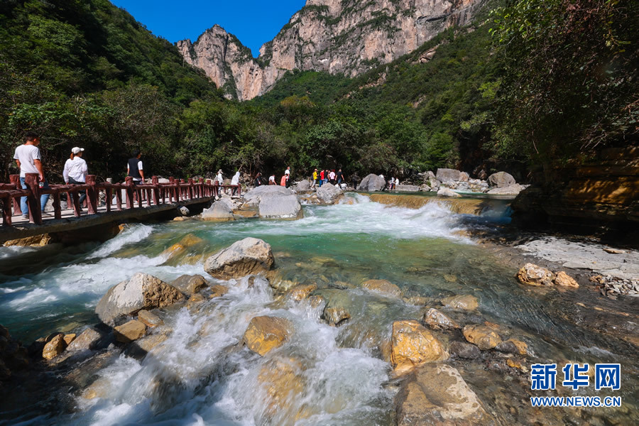 河南云台山景区迎来最佳观瀑期