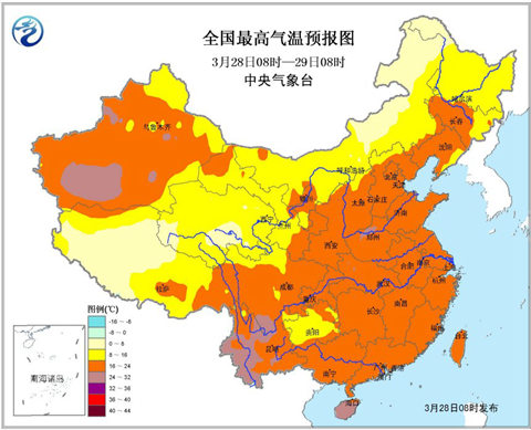 北方多地气温将创今年来新高 南方迎中到大雨