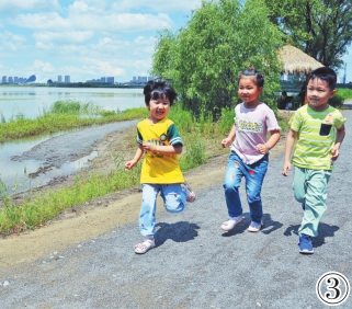 市民游人争相奔向太阳岛