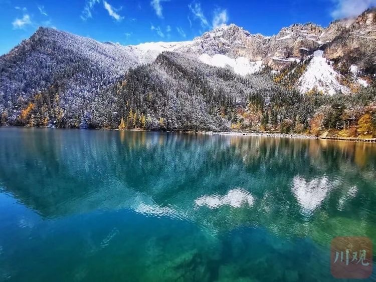 （中首）左手雪景，右手彩林，与初冬的九寨沟开启时空浪漫之旅！