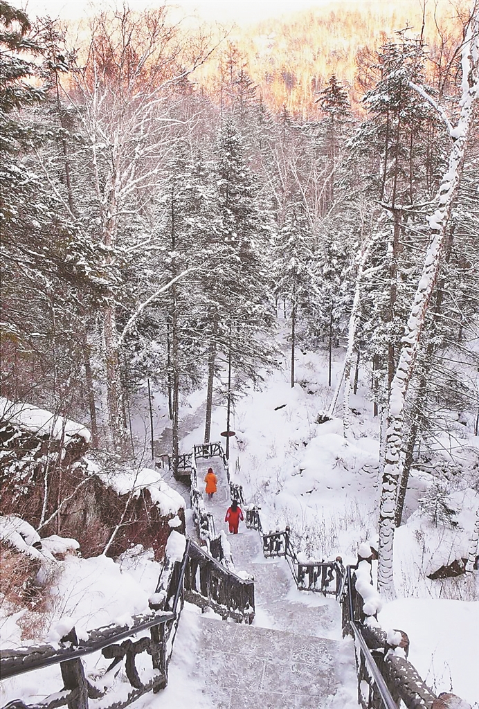 雪中的汤旺河景区犹如童话世界