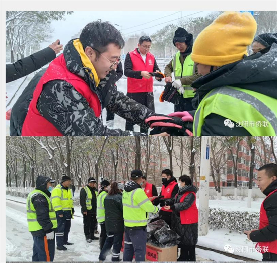 沈阳市侨联在行动：发动沈城侨界 聚力除雪破冰_fororder_侨联除雪5