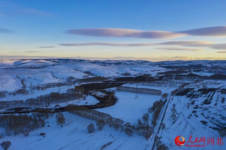 坝上张北喜迎初雪 银装之下分外妖娆