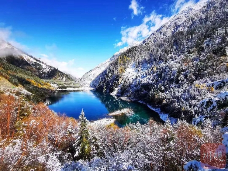 （中首）左手雪景，右手彩林，与初冬的九寨沟开启时空浪漫之旅！