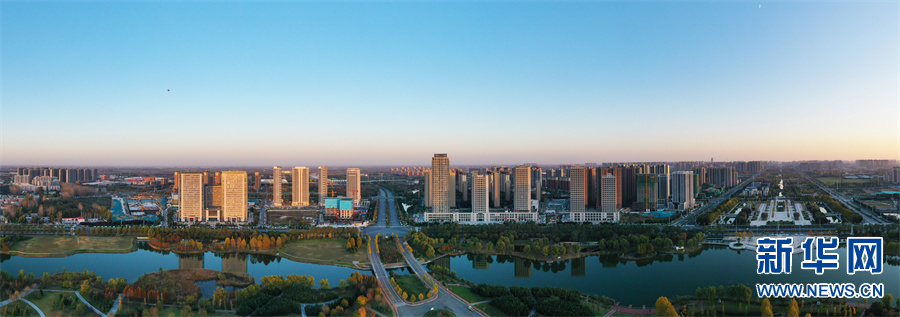 河南许昌：初冬芙蓉湖畔景色美