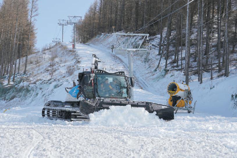 北京冬奥会延庆赛区造雪忙