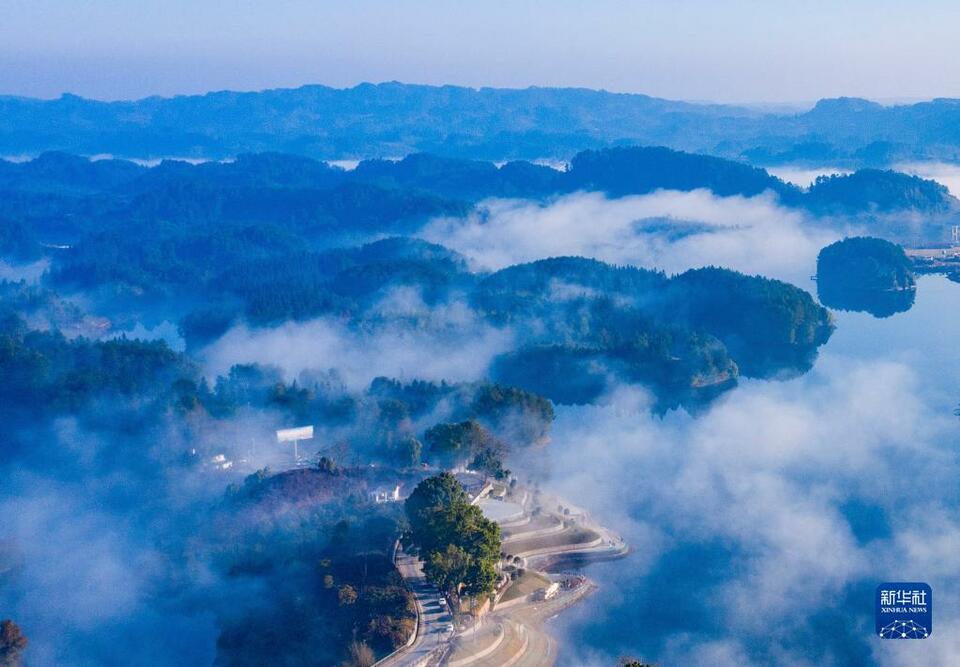 重庆南川：黎香湖冬景美如画