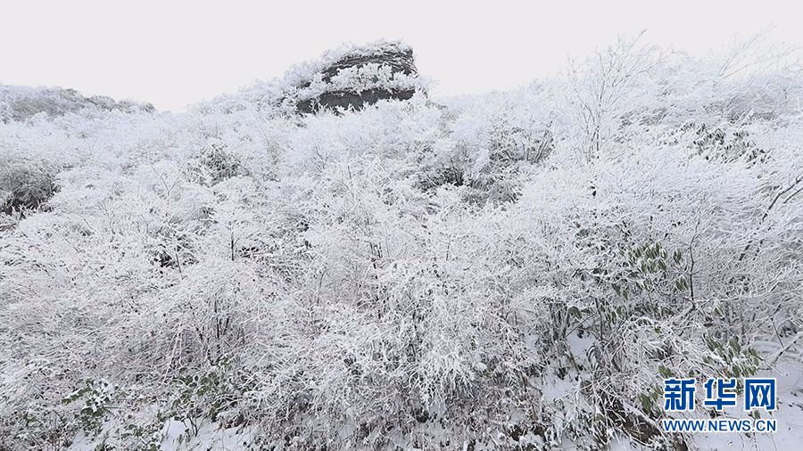 雪后二仙岩 云翻雾卷的冰雪世界