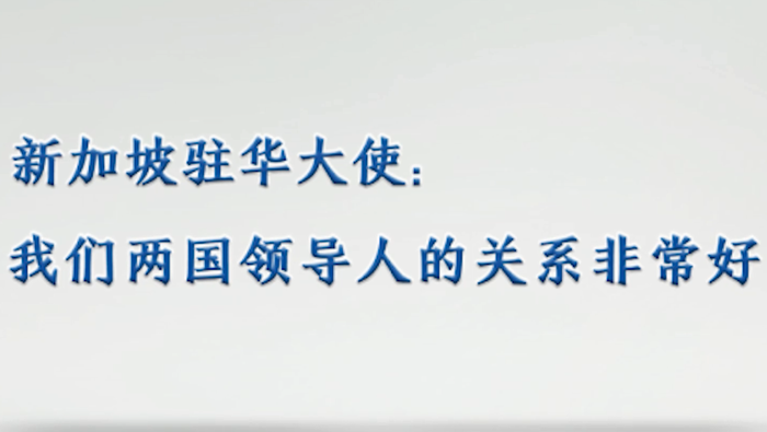 【国际微访谈】新加坡驻华大使：我们两国领导人的关系非常好