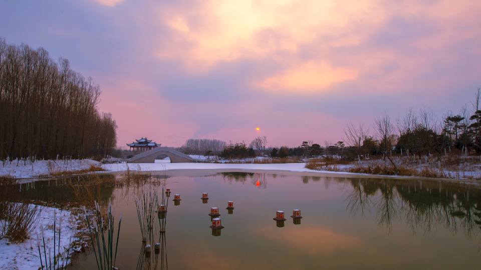 长治：雪后漳泽“凝”美景