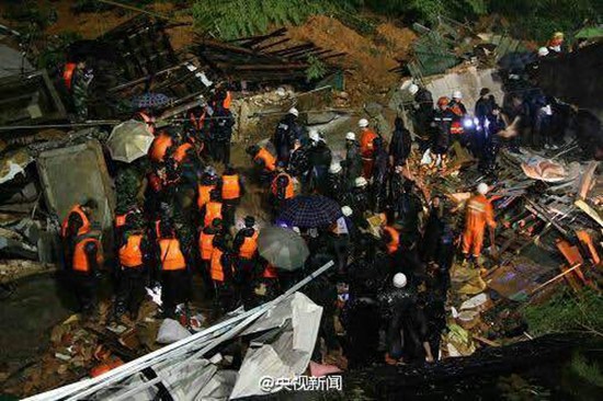 福建山体滑坡已致39人失联，2人遇难(图)