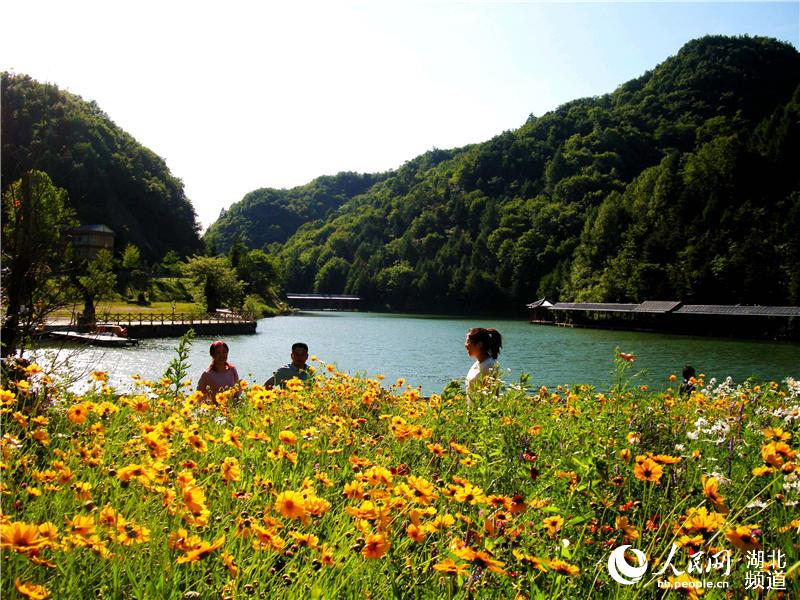 湖北竹溪十八里长峡：花拥仙湖美 水凉绿荫浓