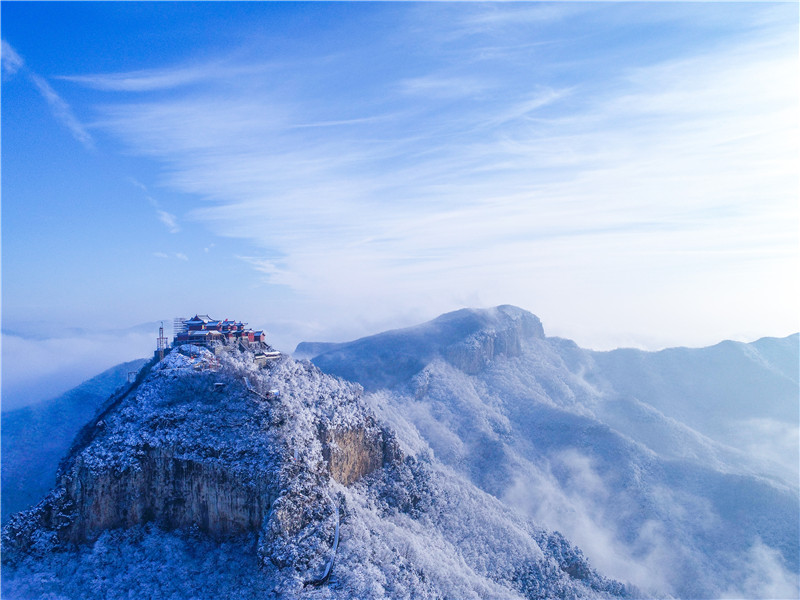 大寒时节迎降雪 河南云台山雪景雾凇美若仙境_fororder_微信图片_20220121094434