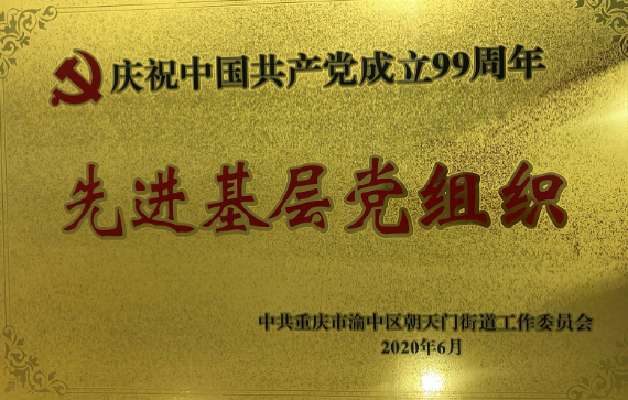 【B】重庆：天骄爱生活党支部荣获“先进基层党组织”称号