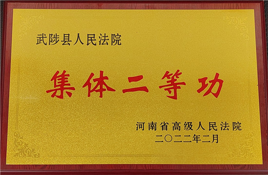 喜报 焦作市武陟县人民法院荣立集体二等功_fororder_武陟县人民法院荣立集体二等功。