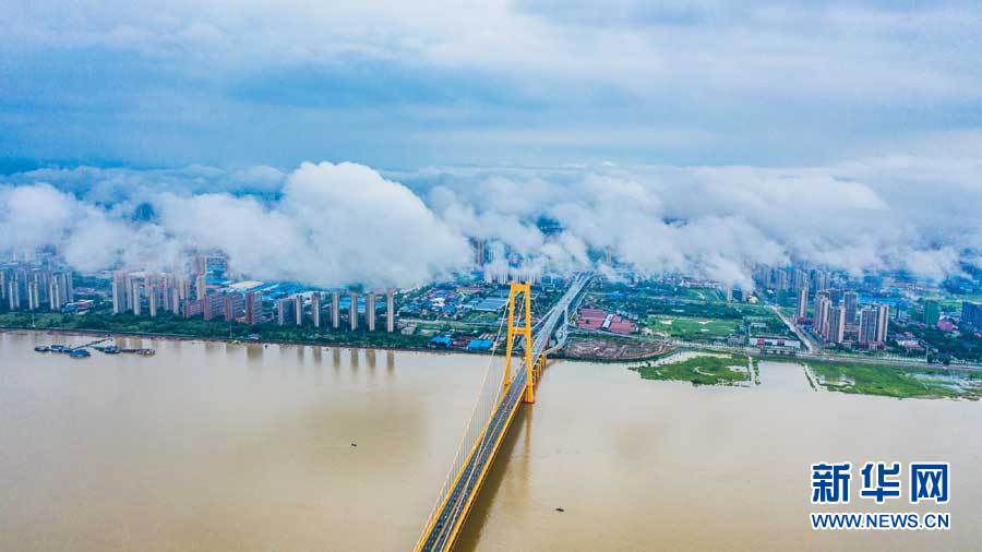 雨后江城 云海涌动唯美壮观