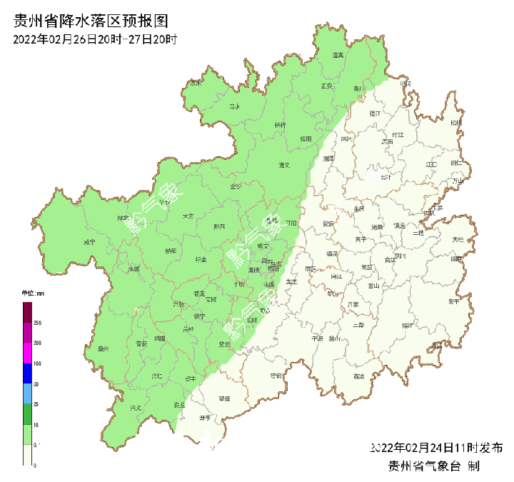 2月27日 贵州省各地气温将回升