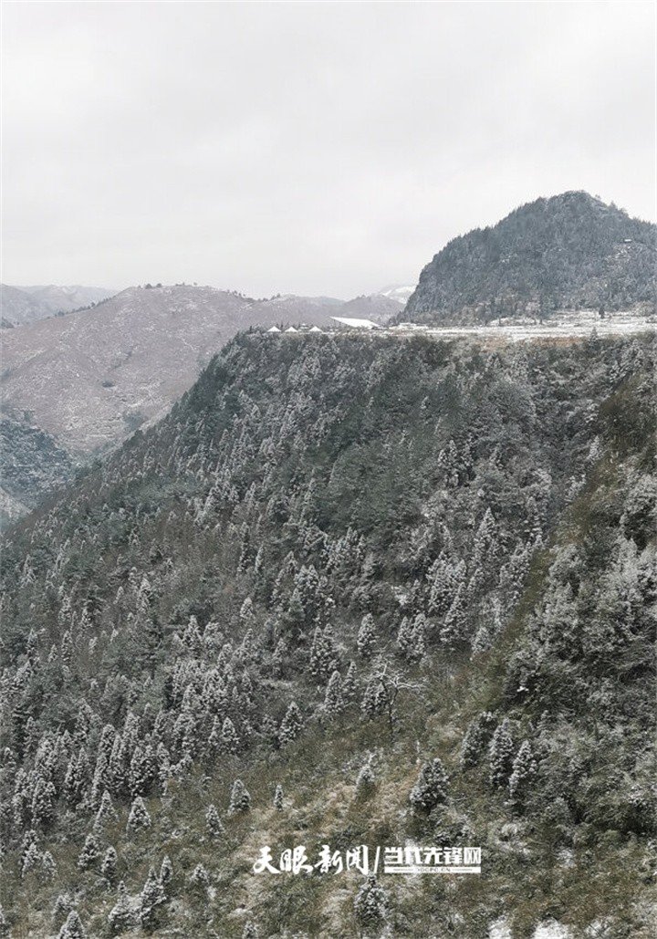 花溪高坡：梯田雪景美如画