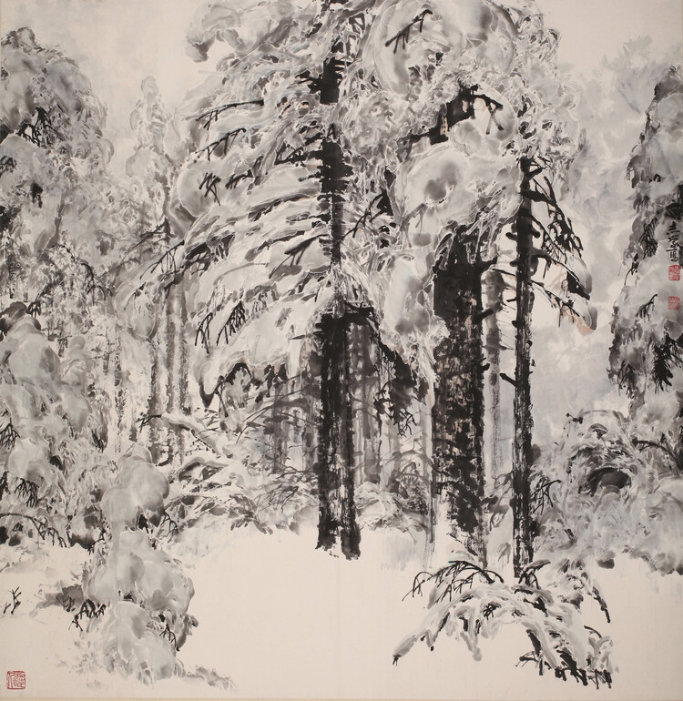 “冰雪山水 画说龙江”黑龙江省博50幅冰雪艺术作品“云”亮相