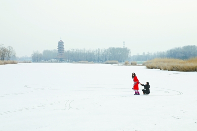 延庆迎来新年第一场雪