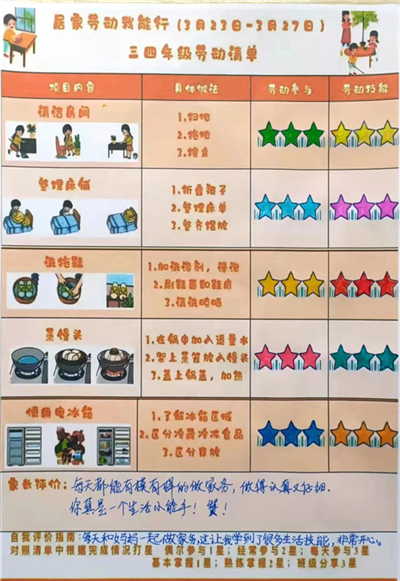 沈阳勋望小学燕塞湖分校：借居家时光让孩子养成爱劳动的习惯_fororder_劳动1