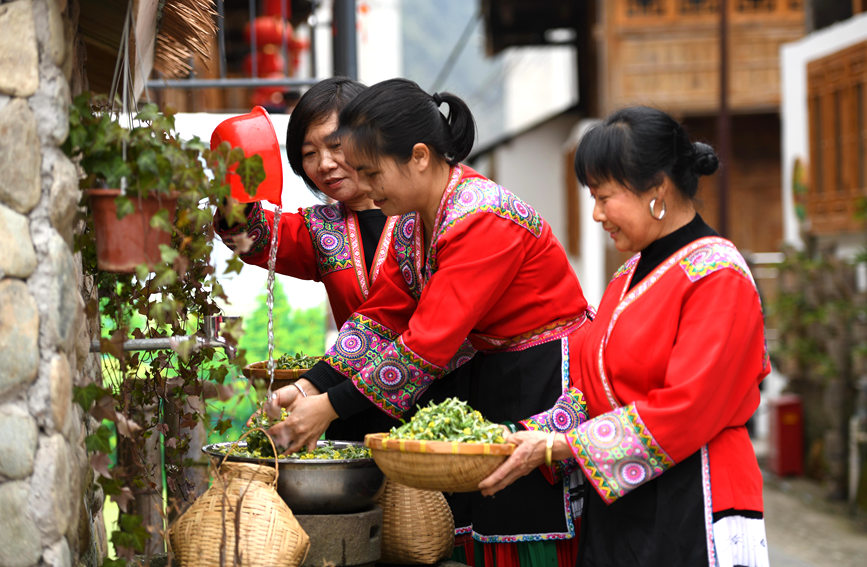 广西龙胜：清明时节 艾粑飘香