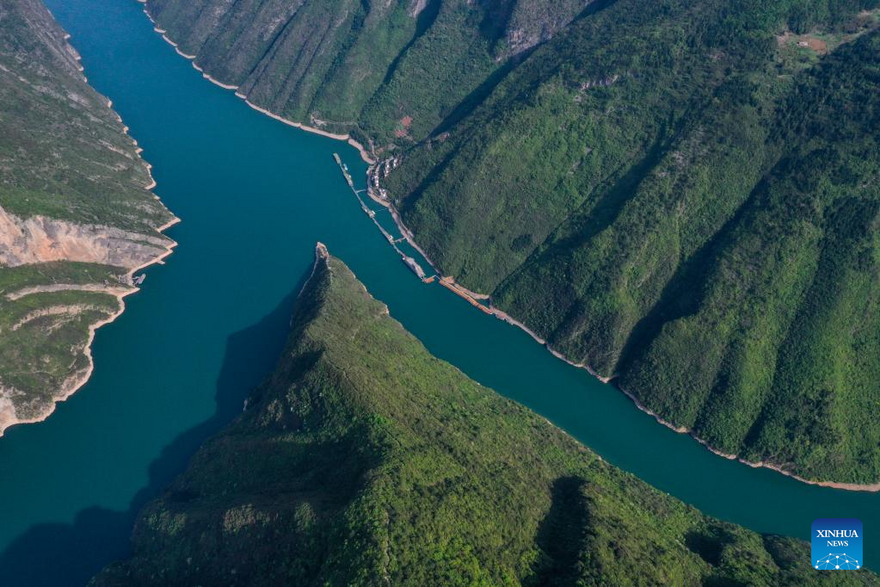 View of Yangtze River in Wushan County, SW China's Chongqing