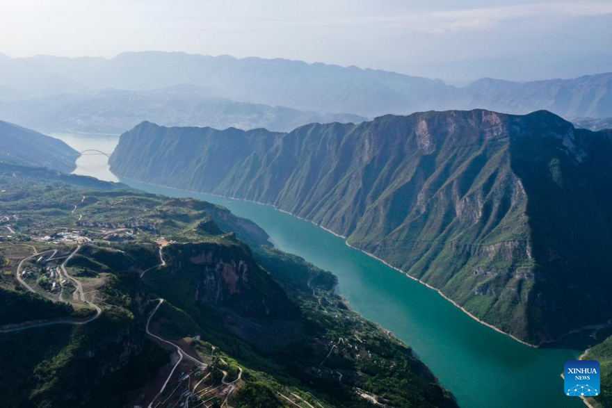 View of Yangtze River in Wushan County, SW China's Chongqing