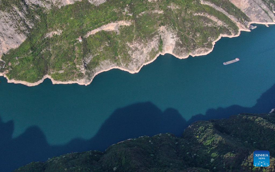 View of Yangtze River in Wushan County, SW China's Chongqing