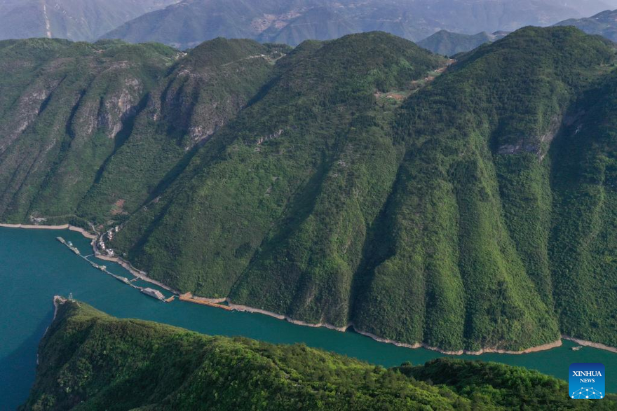 View of Yangtze River in Wushan County, SW China's Chongqing