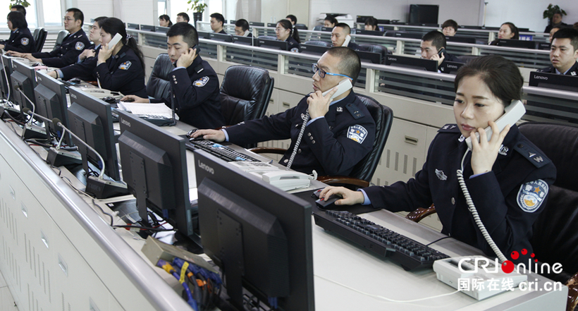 【CRI看吉林（标题）】【图说吉林】“110宣传日”民警教市民正确拨打报警电话