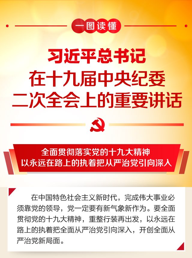 一图读懂：习近平总书记在十九届中央纪委二次全会上的重要讲话