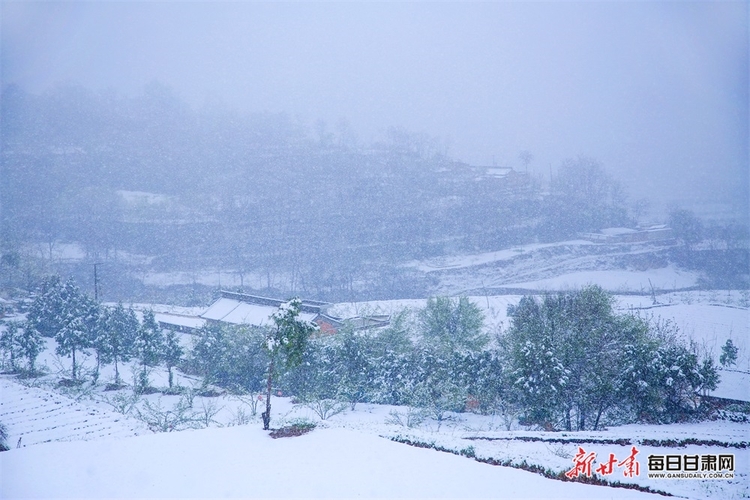 料峭四月喜降春雪 仇池故里美色倾城