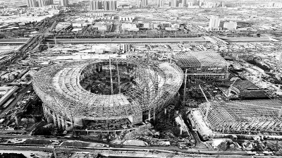 郑州西部核心区建设提速 郑州“鸟巢”年底竣工