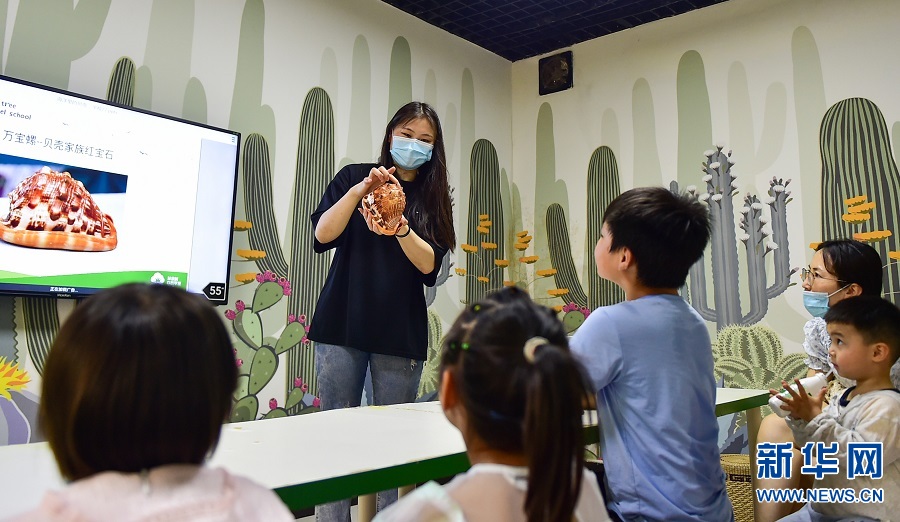 河南洛阳：海洋馆里学知识