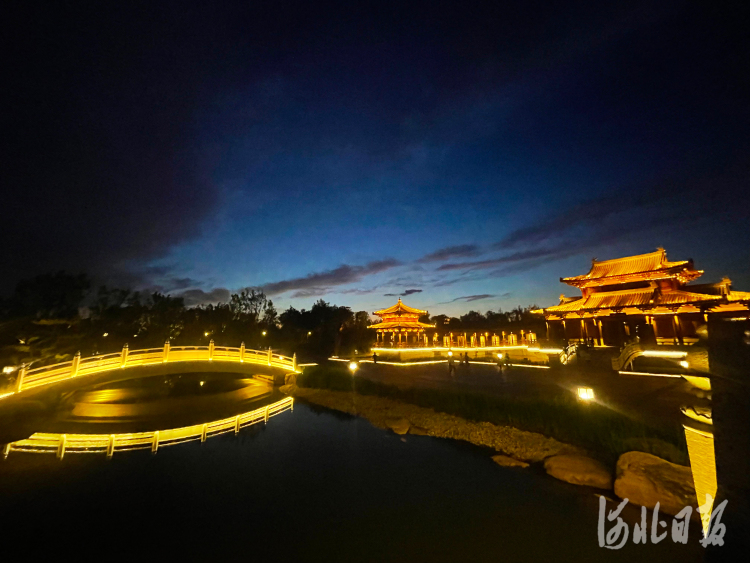 图说雄安｜悦容公园夜景醉游人