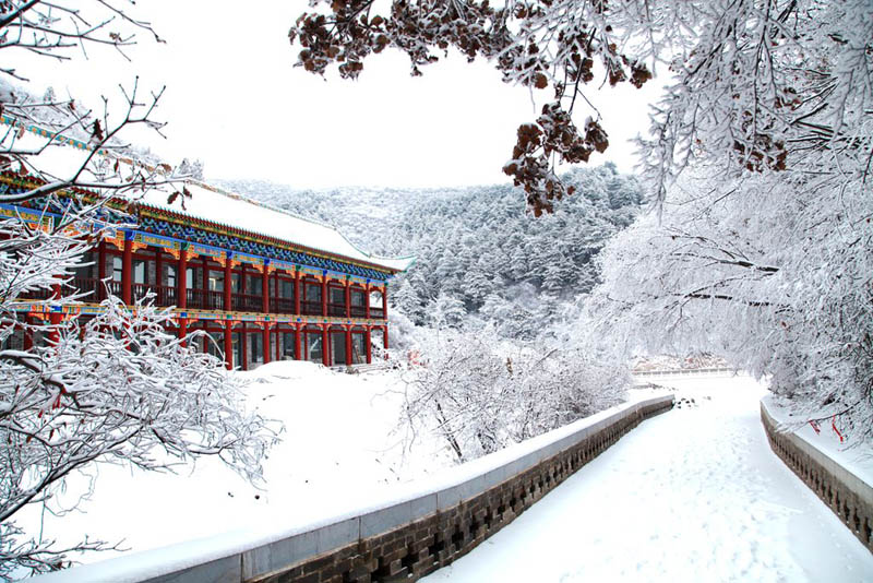 山西盂县：雪后银装素裹美景如诗如画