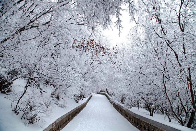 山西盂县：雪后银装素裹美景如诗如画