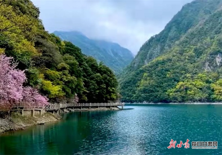 【焦点图】湖光山色两相宜 水墨丹青诗画里 夏日文县天池美出新境界_fororder_1