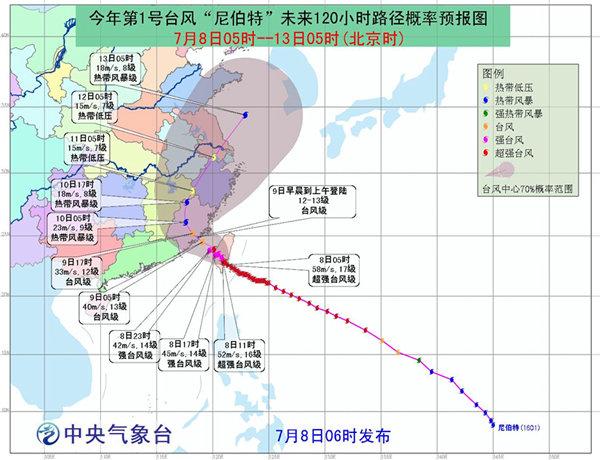 台风橙色预警：台湾福建有暴雨 风力9到12级