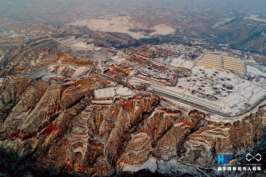 【飞阅中国】雪后陕州地坑院 丹青勾勒水墨画