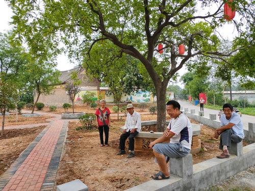 【河南供稿】河南郏县白庙乡宁庄村建起小游园 让乡村风景靓起来